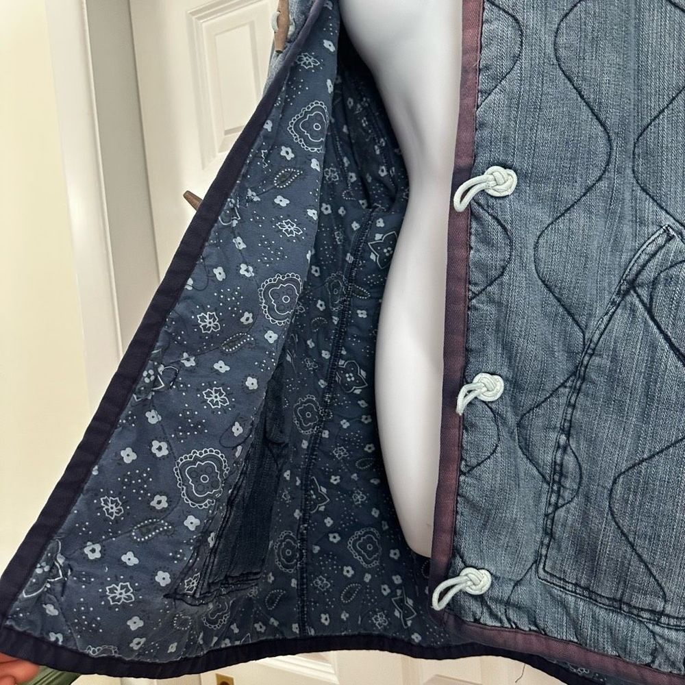 Free People by Dr. Collectors Reversible Denim Windbreaker - Picture 9 of 16